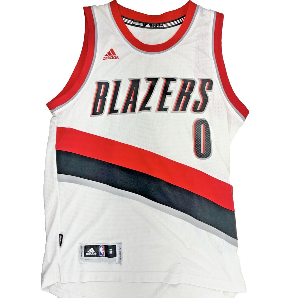 NBA Portland Trail Blazers Damian Lillard Adidas White Men's Large Jersey
